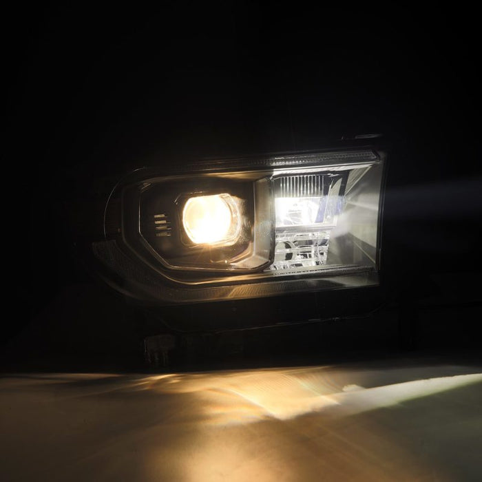 AlphaRex 07-13 Toyota Tundra / 08-17 Sequoia LUXX-Series LED Proj HL Blk w/Actv Lgt Seq. Sig + DRL