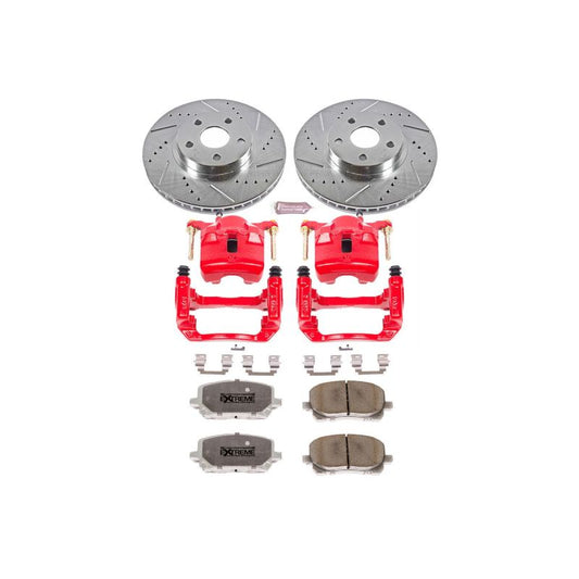 Power Stop 03-08 Pontiac Vibe Front Z26 Street Warrior Brake Kit w/Calipers