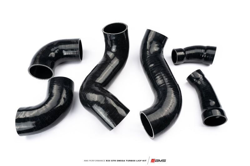 AMS Performance 2009+ Nissan R35 GTR Omega Turbo Kit 3in Lower Intercooler Pipes (Omega 9 &amp; 14)