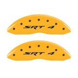 MGP 4 Caliper Covers Engraved Front Charger Rear RT Yellow Finish Black Char 2007 Dodge Charger