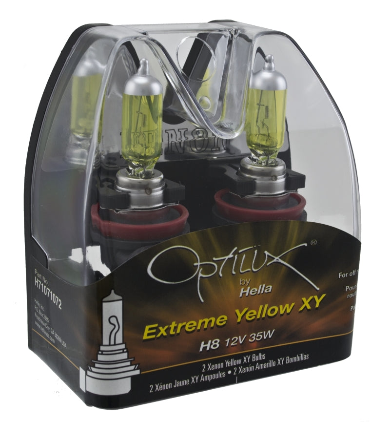 Hella Optilux XY Series H8 Xenon Halogen Bulb 12V 35W Fog Bulbs - Pair