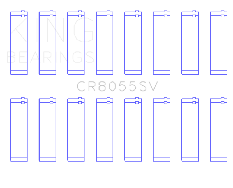 King Ford Powerstroke 6.4L V8 (O/S Housing .002in) (Size +0.25mm) Connecting Rod Bearing Set