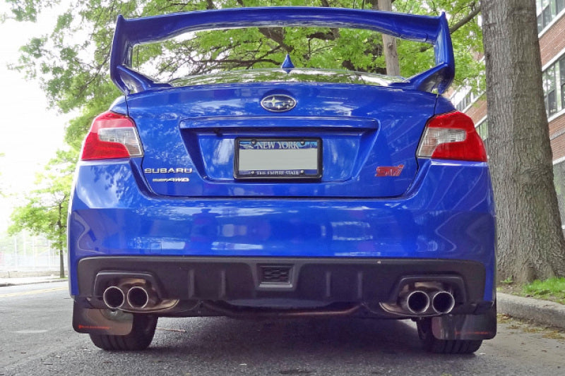 Rally Armor 15-21 Subaru WRX/STI Black UR Mud Flap w/White Logo