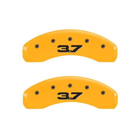MGP 4 Caliper Covers Engraved Front 2015/Mustang Engraved Rear 2015/Bar & Pony Black fnsh silver ch