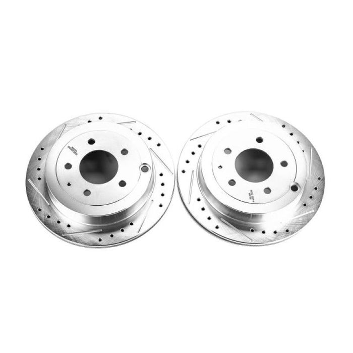 Power Stop 92-95 Mazda 929 Rear Evolution Drilled & Slotted Rotors - Pair