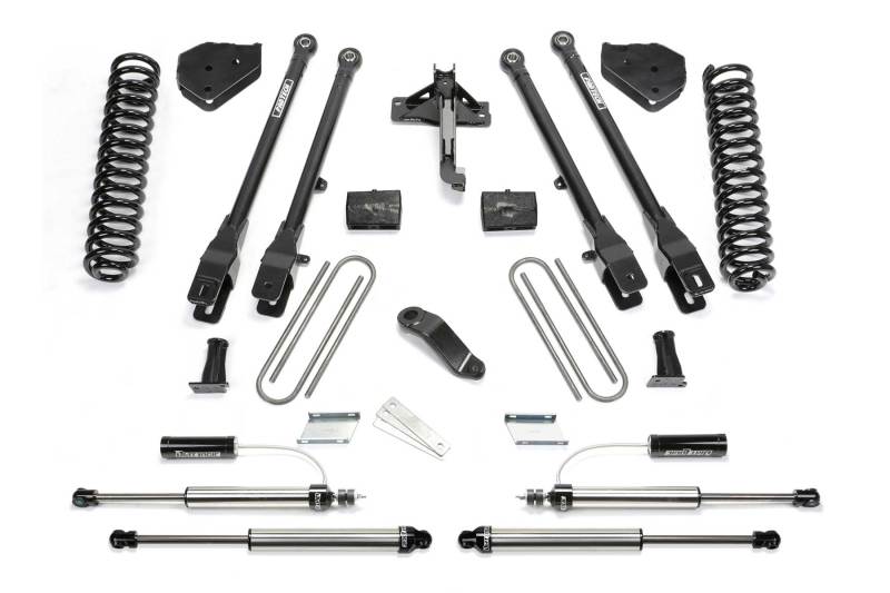 Fabtech 17-21 Ford F250/350 4WD Diesel 6in 4Link Sys w/Coils & 2.25 Dl Resi Frt & Dl Rr Shks