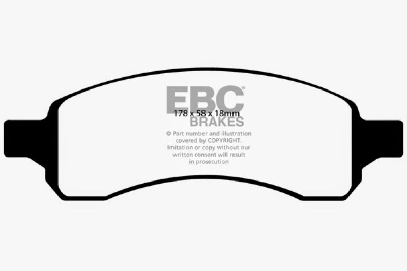 EBC 07+ Buick Enclave 3.6 Extra Duty Front Brake Pads