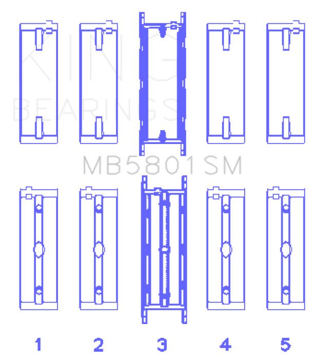 King BMW S63 Crankshaft Main Bearing Set