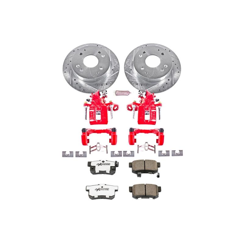 Power Stop 13-15 Acura ILX Rear Z26 Street Warrior Brake Kit w/Calipers