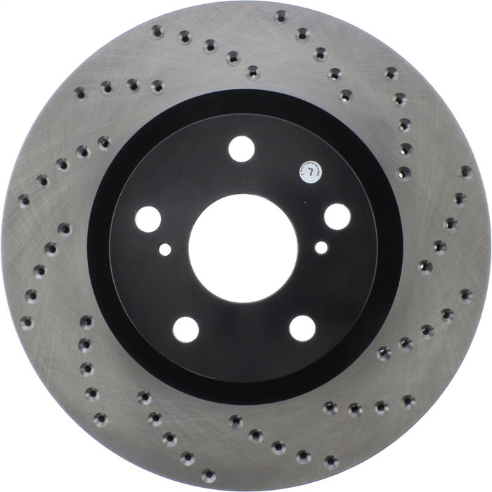 StopTech 07-13 Lexus ES 250/ES 300/ ES330/ES350 SportStop Drilled Left CRYO Front Rotor