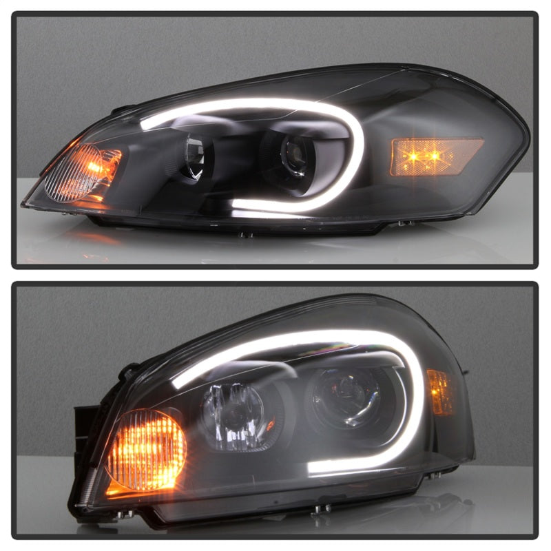 xTune 06-13 Chevrolet Impala LED Light Bar Headlights - Black (PRO-JH-CIM06-LB-BK)