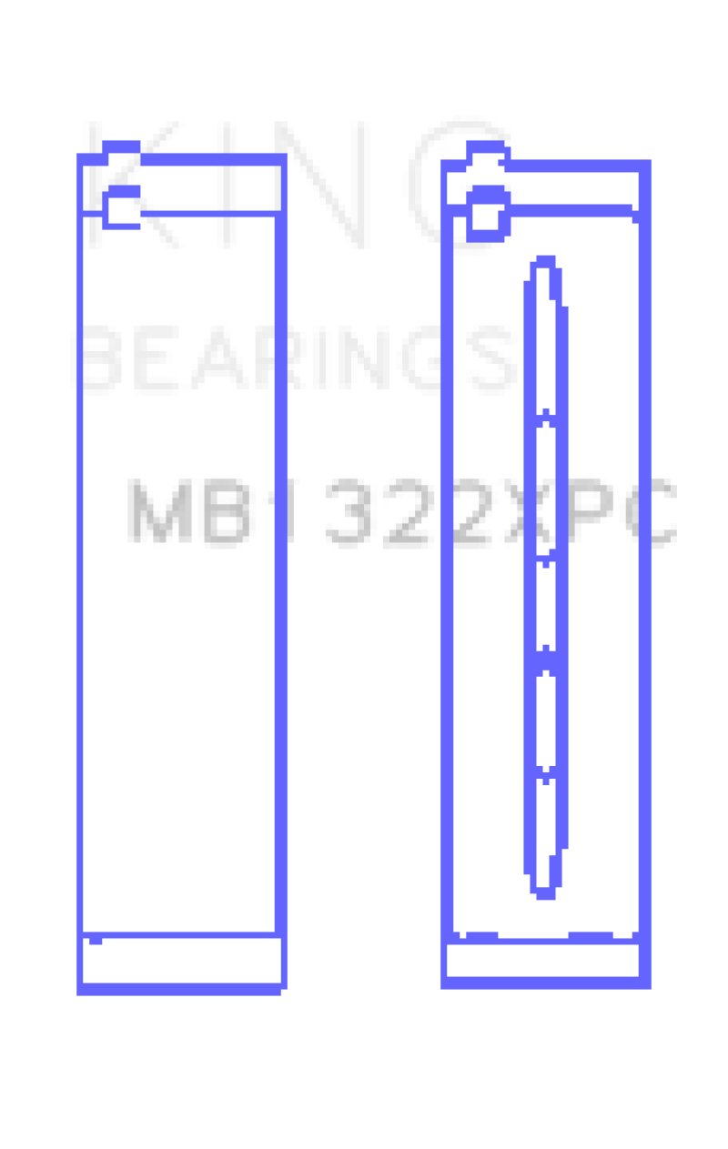 King Audi R8 4.2/5.2/Lamborghini Gallardo/Huracan V10 Coated Perf Main Bearing Set - Size +.026mm