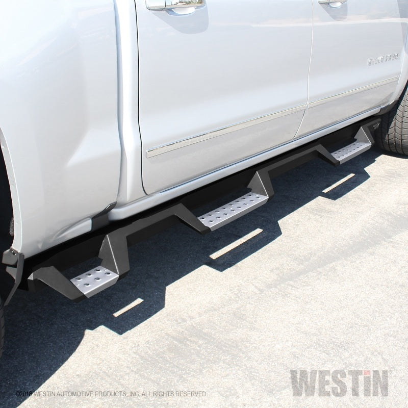 Westin/HDX 07-18 Chevrolet Silverado 1500 Crew (5.5ft) (Excl Classic) Drop WTW Nerf Step Bars - Blk