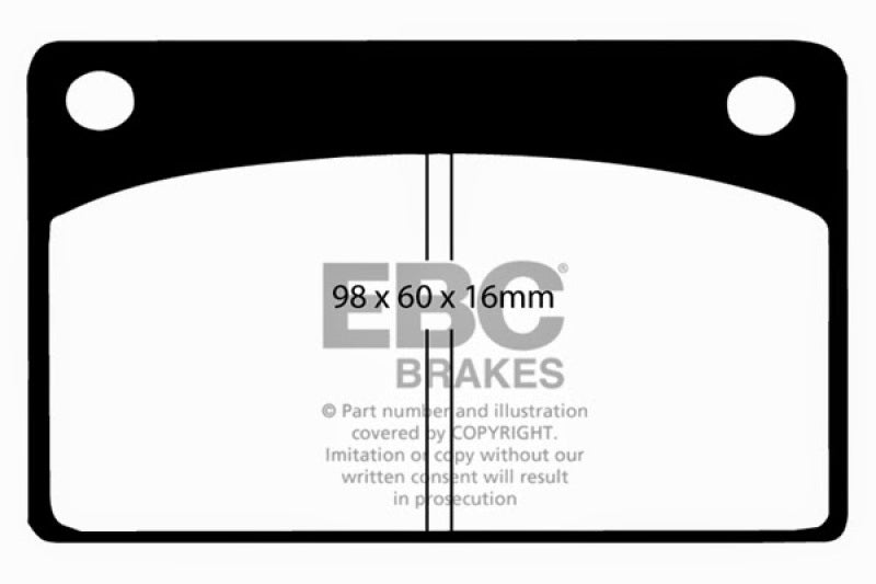 EBC 66-68 Volvo 140 1.8 Redstuff Front Brake Pads