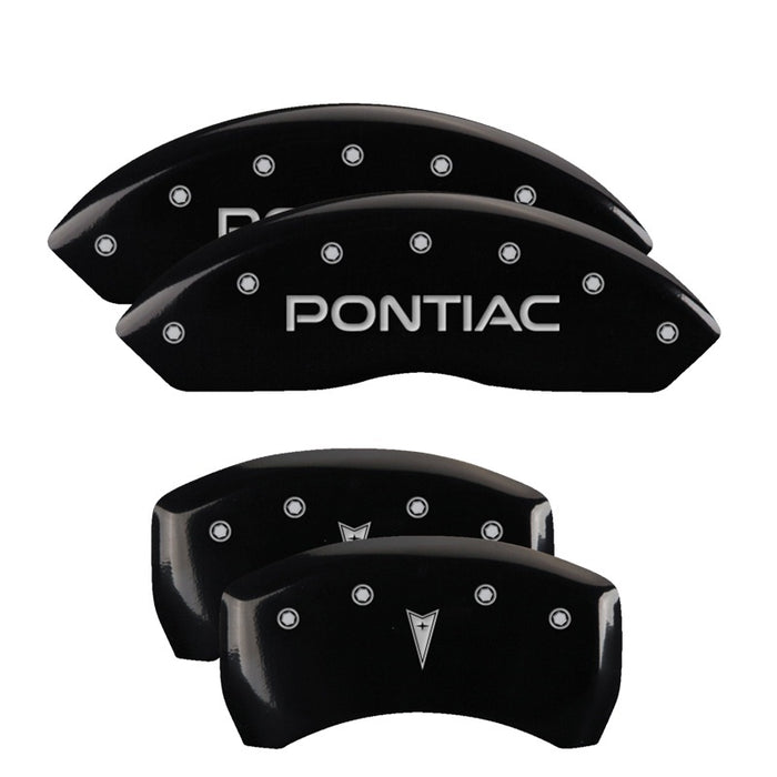 MGP 4 Caliper Covers Engraved Front Pontiac Rear Arrow Blk Finish Silver Char 2006 Pontiac Solstice