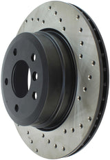 StopTech Sport Cross Drilled Brake Rotor - Rear Left