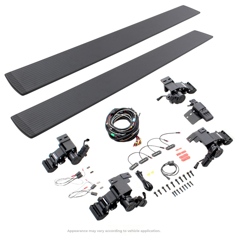 Go Rhino 23-24 Toyota Sequoia Sport Utility (Ex. Hybrid) E1 Electric Running Board Kit - Text. Black