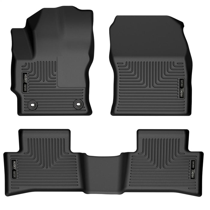 Husky Liners 2022 Toyota Corolla Cross FWD Weatherbeater Black Front & 2nd Seat Floor Liners