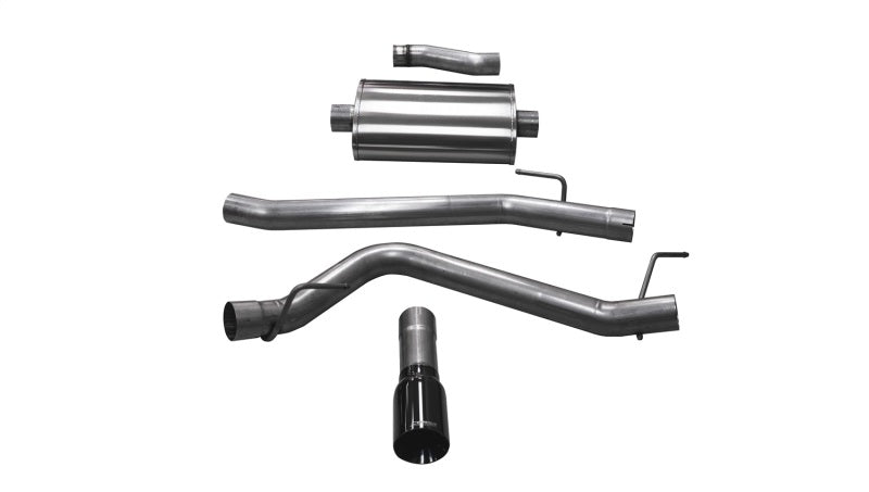 Corsa 2020 Jeep Gladiator JT 3.6L, Single Side Exit Cat-Back Exhaust System w/ Single 4in Black Tip