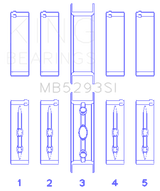 King GM 294/325/345/364CI 4.8/5.3/5.7/6.0L L20/LS1/LS2/LS4/LS6 (Size 001) Main Bearing Set