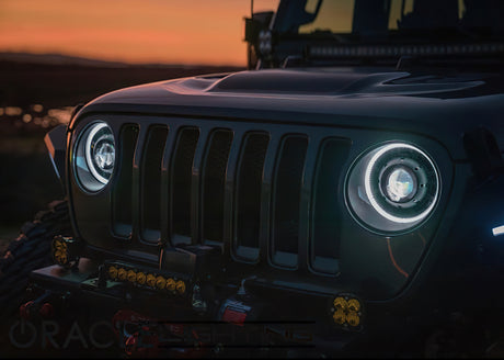 Oracle Oculus Bi-LED Projector Headlights for Jeep JL/Gladiator JT - Matte Blk - 5500K