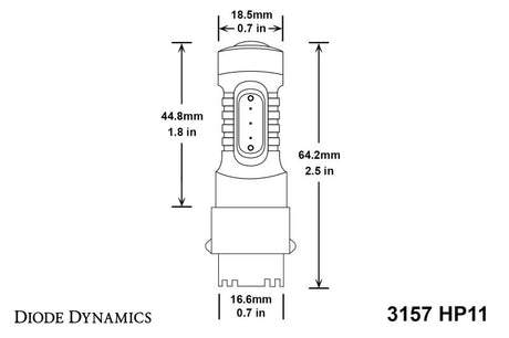 Diode Dynamics 3157 LED Bulb HP11 LED - Red Set of 6