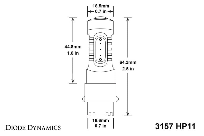 Diode Dynamics 3157 LED Bulb HP11 LED - Cool - White (Single)