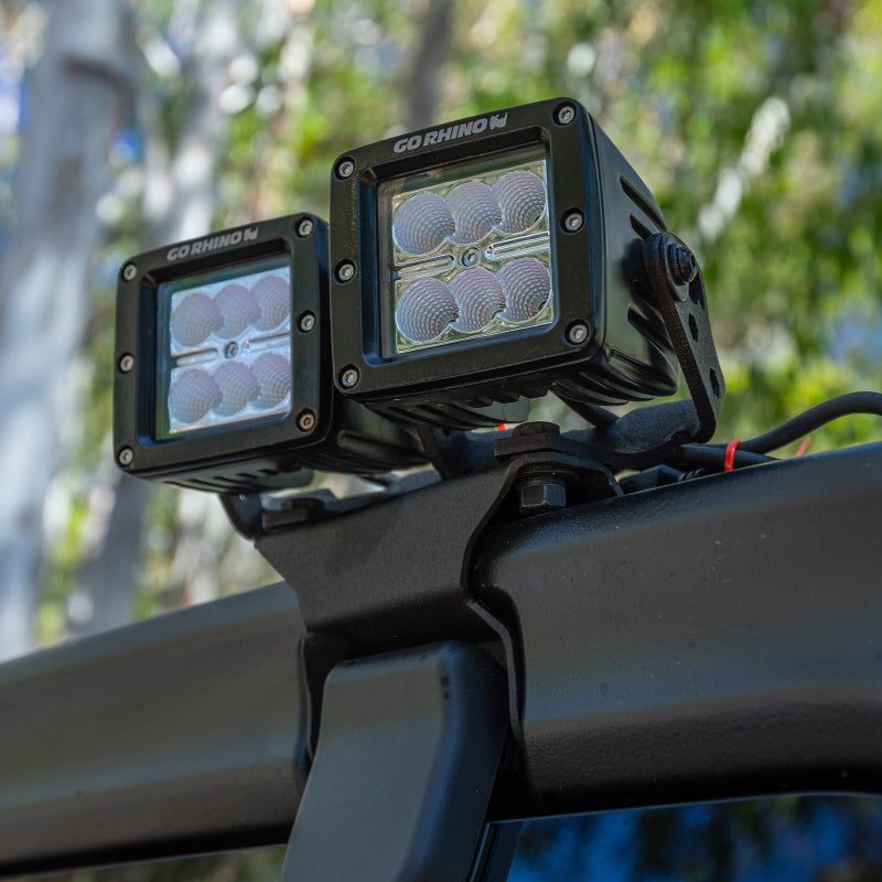 Go Rhino 18-20 Jeep Wrangler JL/JLU Light Mount - One or Two 3in Cubes