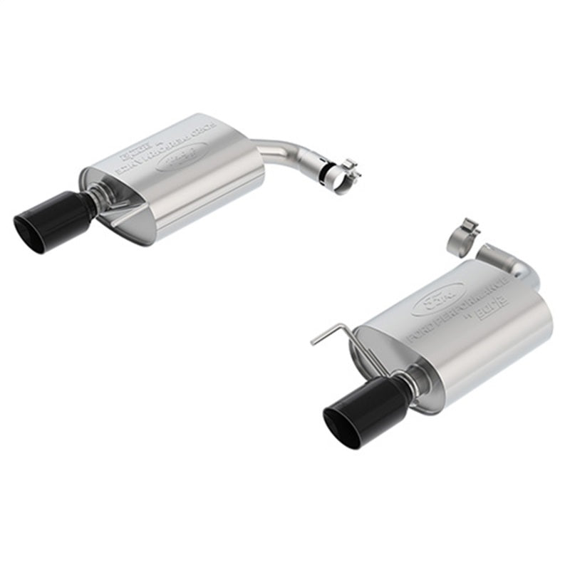 Ford Racing 18-19 Ford Mustang GT 5.0L Touring Muffler Kit w/ Black Chrome Exhaust Tips