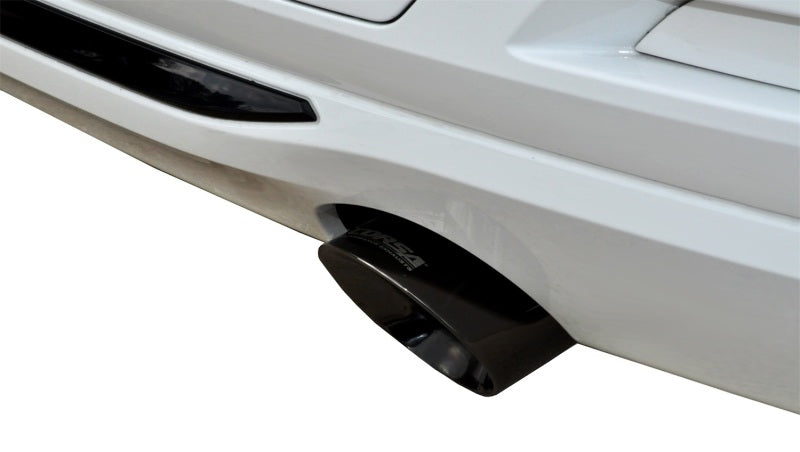 Corsa 12-14 BMW 335i Sedan RWD F30 3in Black Touring Dual Rear Single 3.5in Tip Cat-Back Exhaust