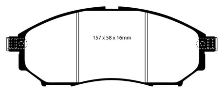 EBC 08-13 Infiniti EX35 3.5 Redstuff Front Brake Pads