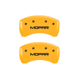 MGP 4 Caliper Covers Engraved Front & Rear Style 1/Chrysler Wing Black finish silver ch