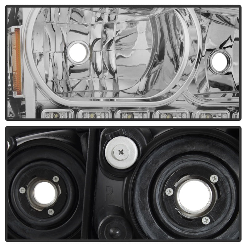 xTune Dodge Charger 06-10 1Pc LED Crystal Headlights Chrome HD-ON-DCH05-1PC-LED-C