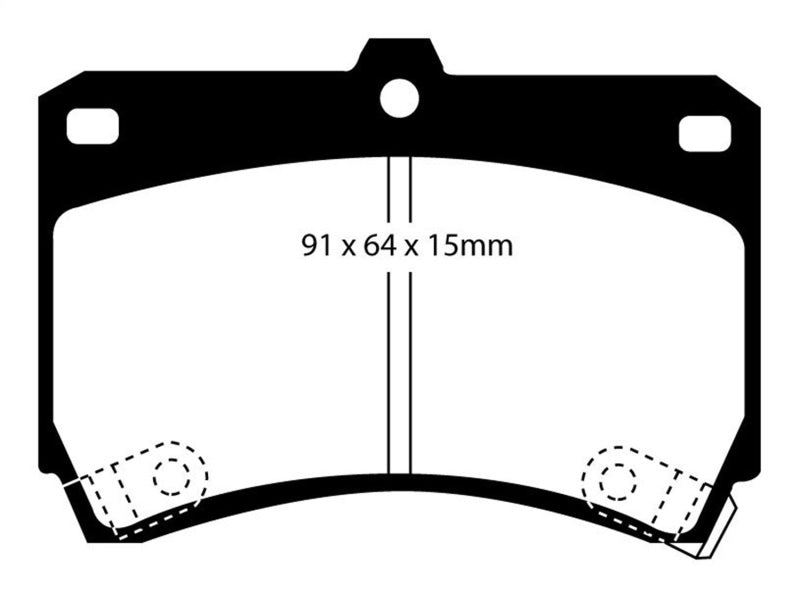 EBC 94-97 Ford Aspire 1.3 manual Redstuff Front Brake Pads