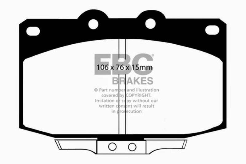 EBC 86-89 Mazda RX7 2.4 (1.3 Rotary)(Vented Rear Rotors) Ultimax2 Front Brake Pads