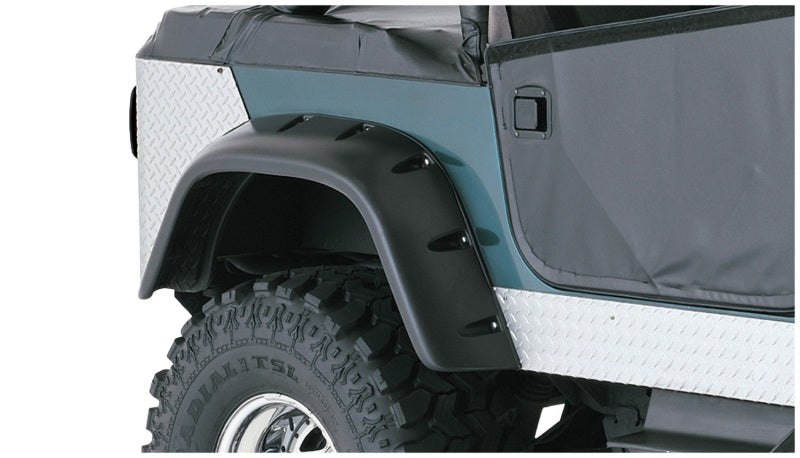 Bushwacker 59-83 Jeep CJ5 Cutout Style Flares 2pc - Black