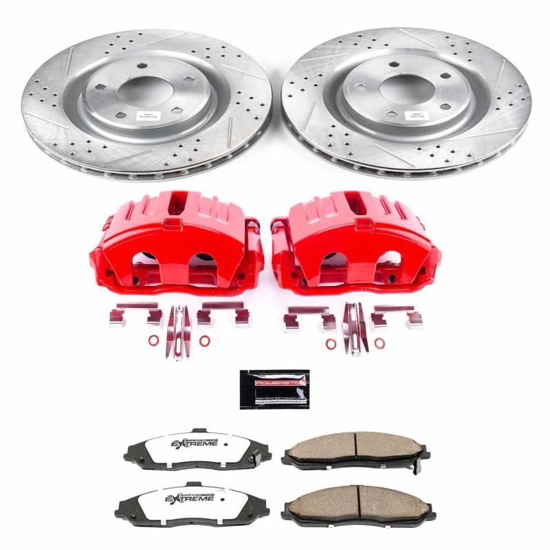 Power Stop 05-13 Chevrolet Corvette Front Z26 Street Warrior Brake Kit w/Calipers