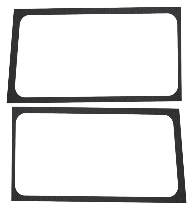 DEI 18-23 Jeep Wrangler JL 2-Door Boom Mat Rear Side Window Trim - 2 Piece - Black Leather Look