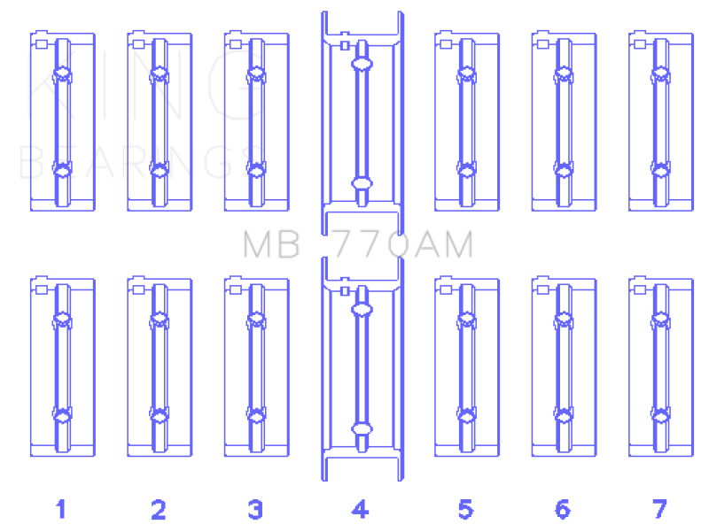 King Engine Bearings BMW M30B35/25/28/32/33/35 Performance Main Bearing Set