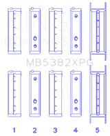 King Subaru EJ20/EJ22/EJ25 (For Thrust in #5 Position) Performance Main Bearing Set - Size STD