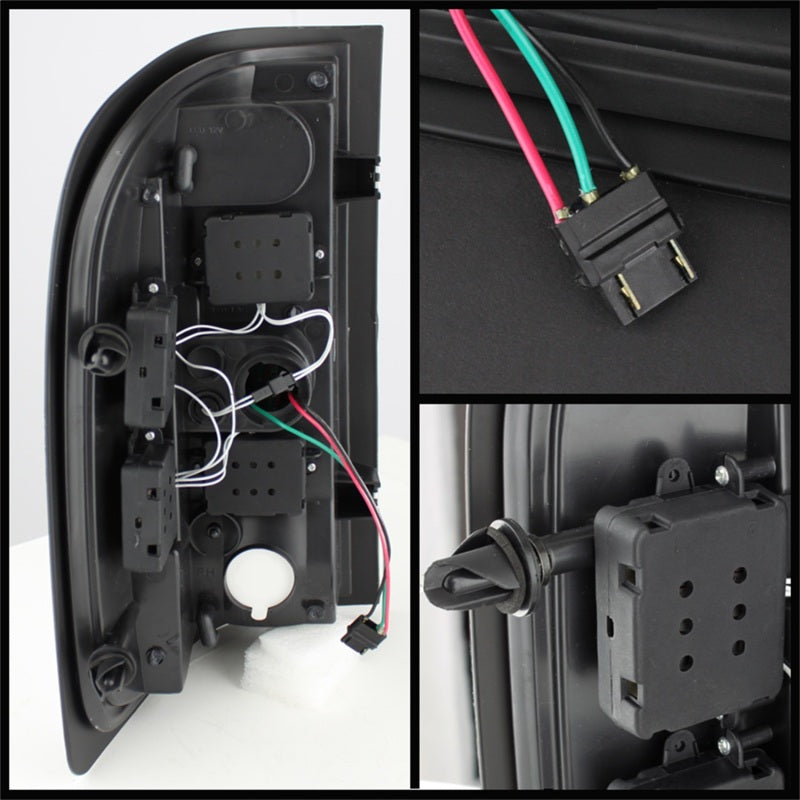 xTune Chevy Silverado 07-13 LED Tail Lights Black ALT-JH-CS07-LED-BK