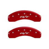 MGP 4 Caliper Covers Engraved Front & Rear RT1-Truck Red finish silver ch
