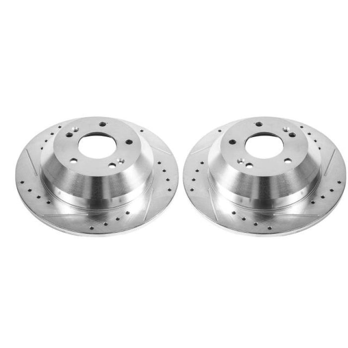 Power Stop 10-18 Hyundai Santa Fe Rear Evolution Drilled & Slotted Rotors - Pair