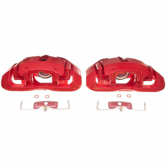 Power Stop 08-10 BMW 535i Front Red Calipers w/Brackets - Pair