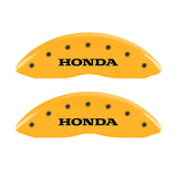 MGP 4 Caliper Covers Engraved Front Honda Rear H Logo Yellow Finish Black Char 2009 Honda Ridgeline