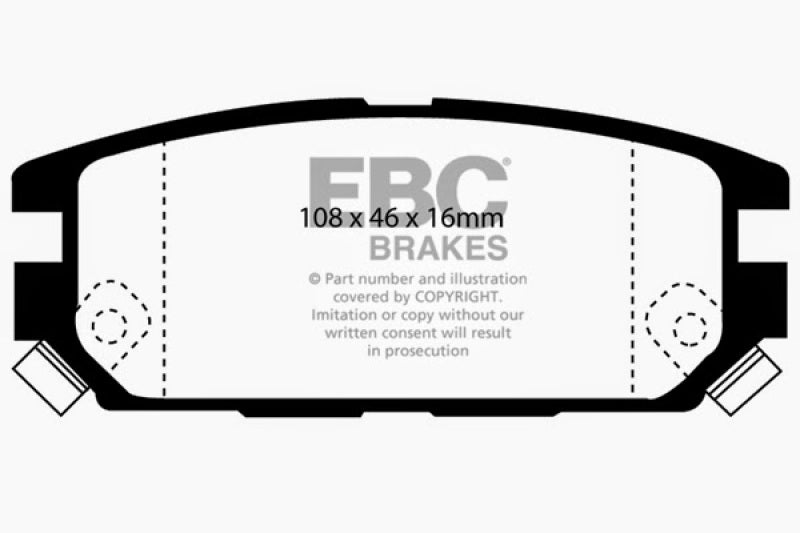 EBC 91-93 Dodge Stealth 3.0 4WD Redstuff Rear Brake Pads