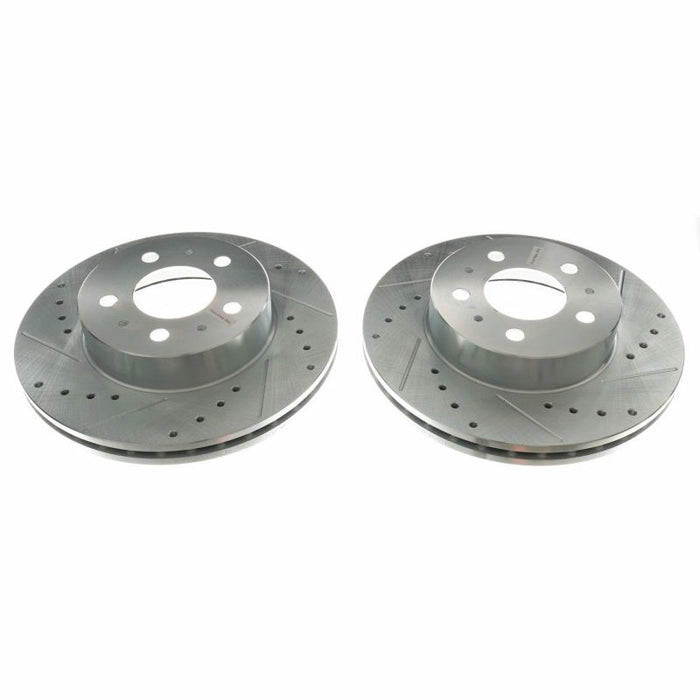 Power Stop 95-97 Ford Crown Victoria Front Evolution Drilled & Slotted Rotors - Pair