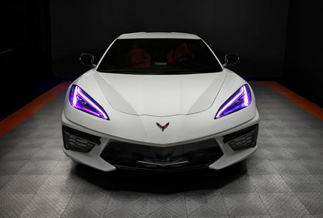 Oracle 20-21 Chevy Corvette C8 RGB+A Headlight DRL Kit - ColorSHIFT w/ Simple Cntrl