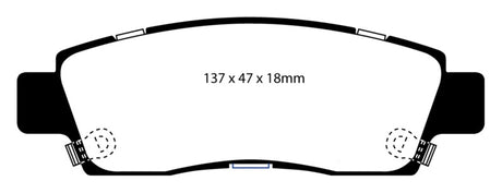 EBC 03-05 Chevrolet SSR 5.3 Redstuff Rear Brake Pads