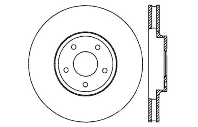 StopTech 08-09 Infiniti EX35 / 05-08 G35 / 09 G37 / 06-09 M35/M45 Drilled Right Front Rotor